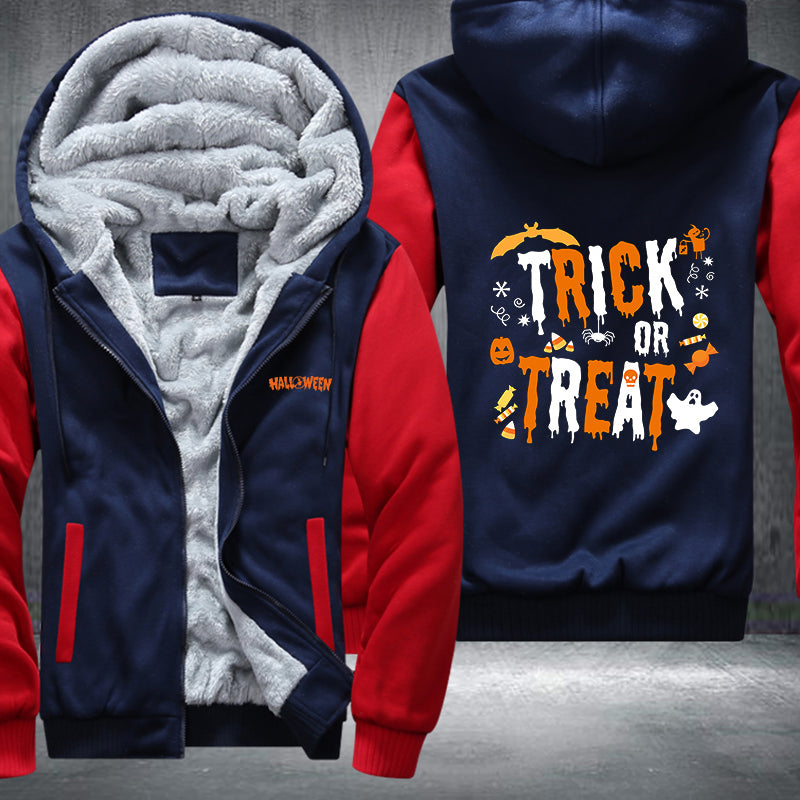 Halloween Trick Or Treat Fleece Hoodies Jacket