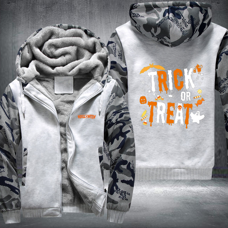 Halloween Trick Or Treat Fleece Hoodies Jacket