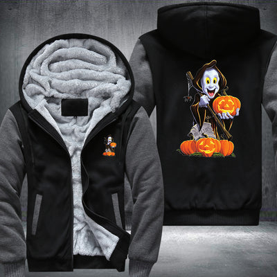 Halloween Ghost and Pumpkin Fleece Hoodies Jacket