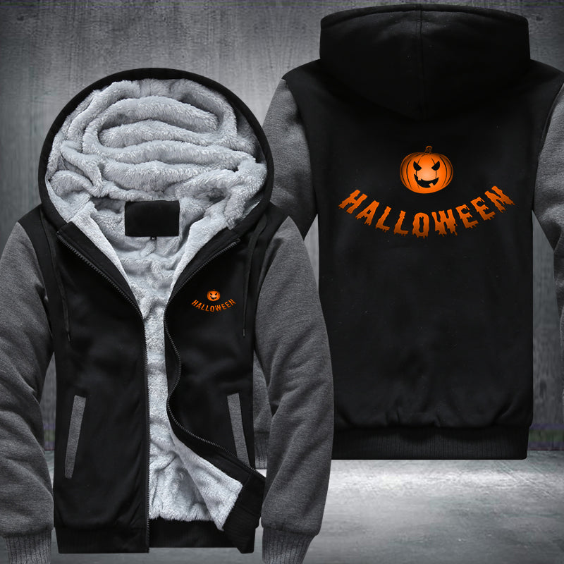 Pumpkin Halloween Fleece Hoodies Jacket