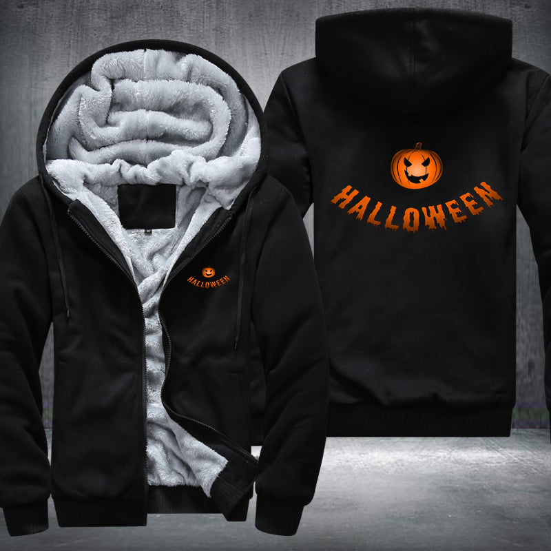 Pumpkin Halloween Fleece Hoodies Jacket