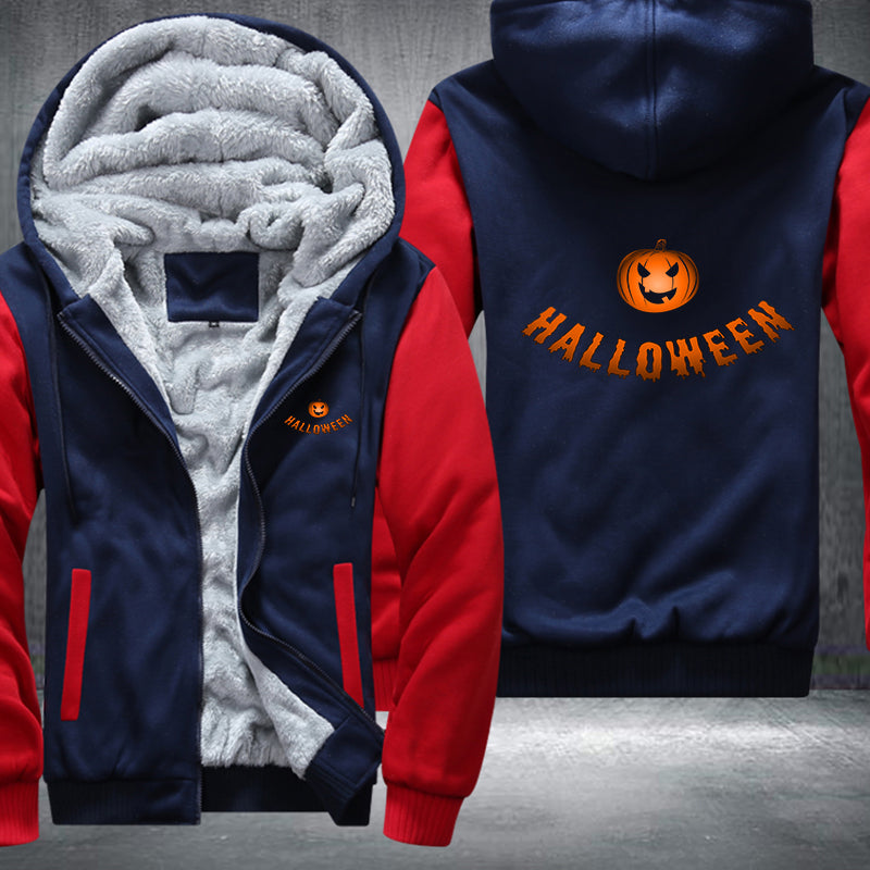 Pumpkin Halloween Fleece Hoodies Jacket