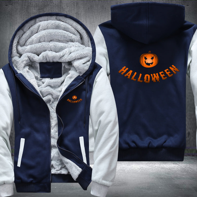 Pumpkin Halloween Fleece Hoodies Jacket