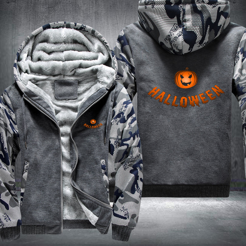 Pumpkin Halloween Fleece Hoodies Jacket