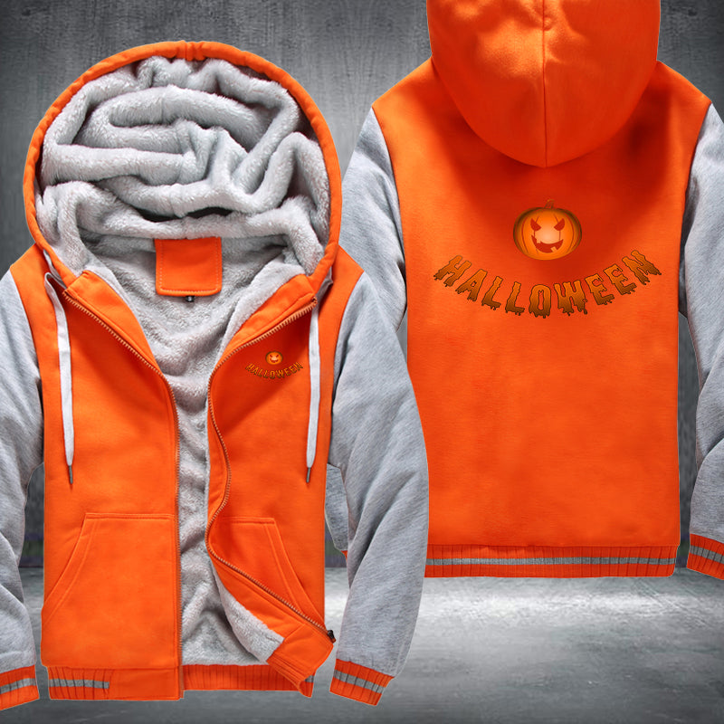 Pumpkin Halloween Fleece Hoodies Jacket