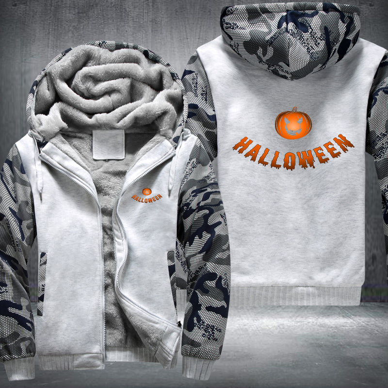 Pumpkin Halloween Fleece Hoodies Jacket