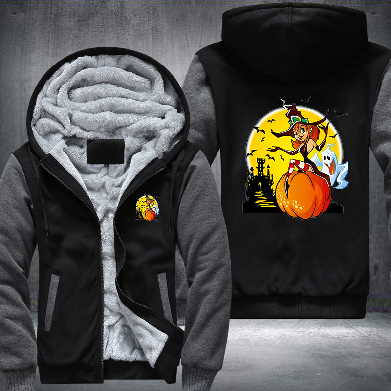Halloween Night Fleece Hoodies Jacket