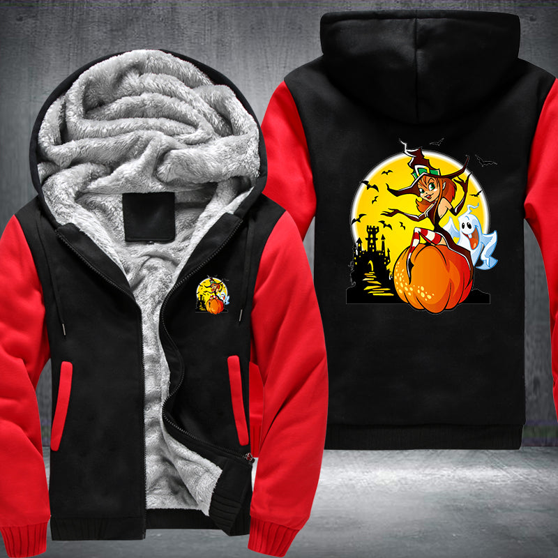 Halloween Night Fleece Hoodies Jacket