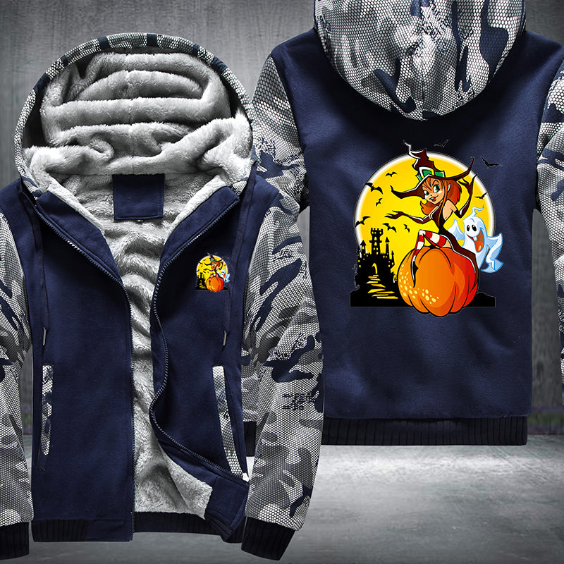 Halloween Night Fleece Hoodies Jacket