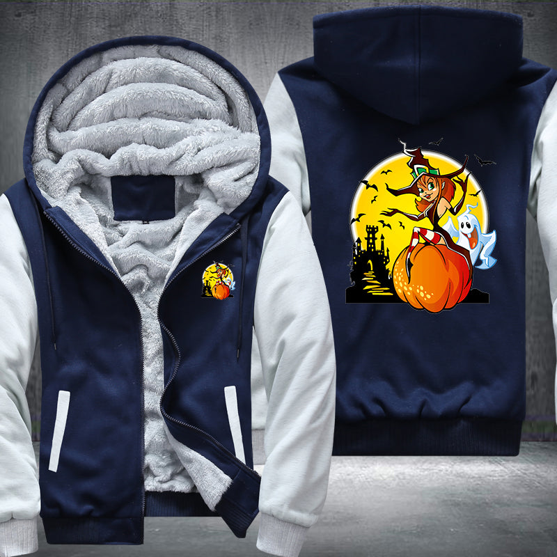 Halloween Night Fleece Hoodies Jacket
