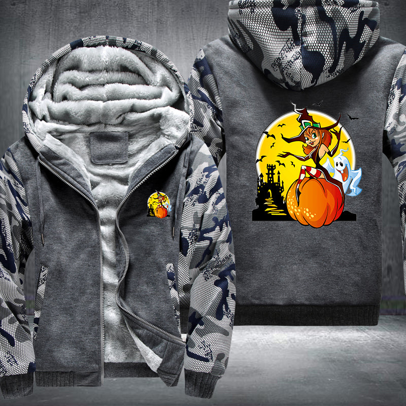 Halloween Night Fleece Hoodies Jacket