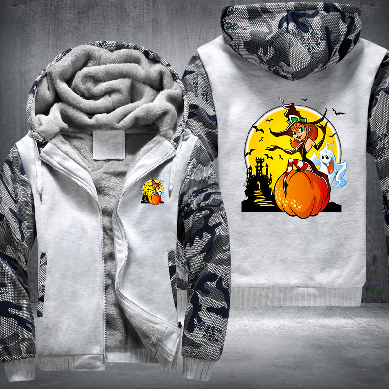 Halloween Night Fleece Hoodies Jacket