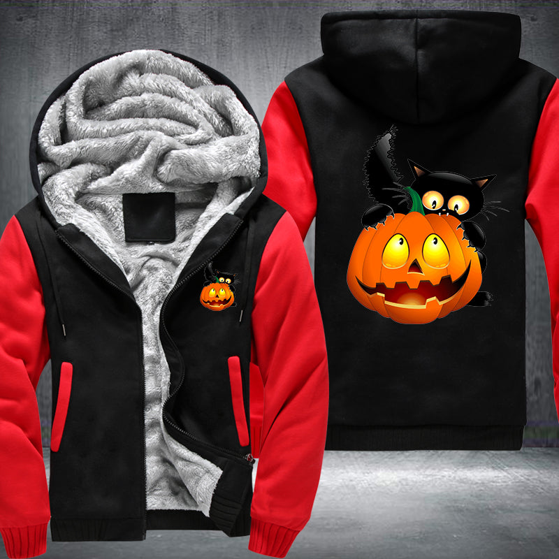 Halloween Scary Pumpkin Fleece Hoodies Jacket
