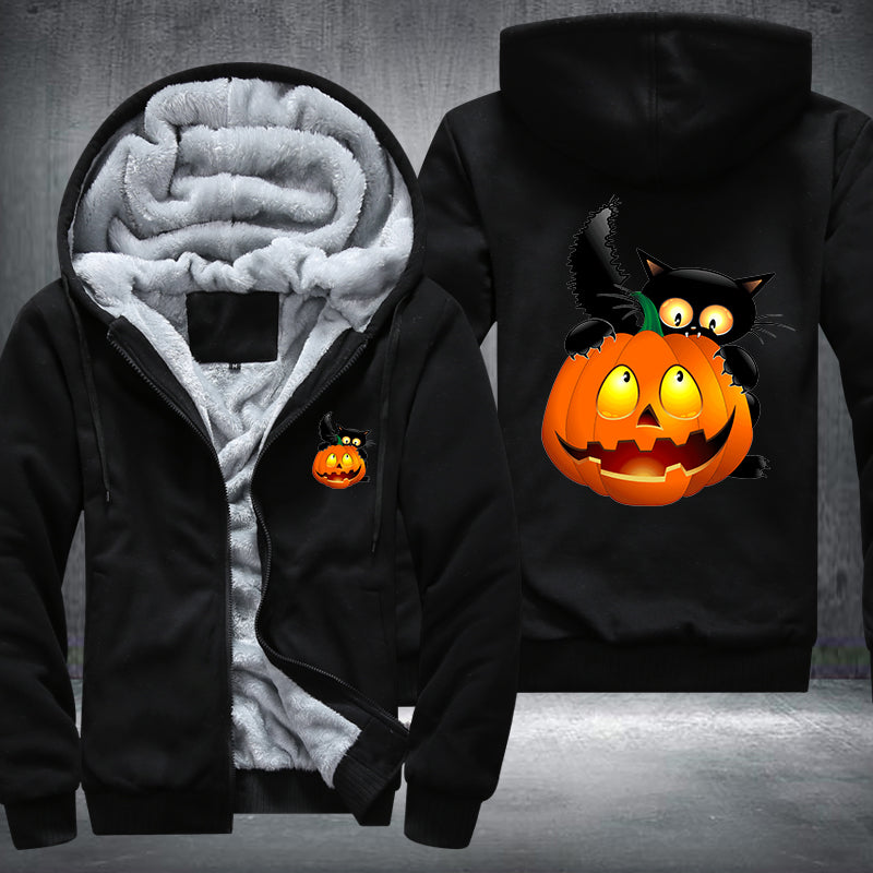 Halloween Scary Pumpkin Fleece Hoodies Jacket