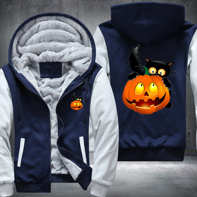 Halloween Scary Pumpkin Fleece Hoodies Jacket