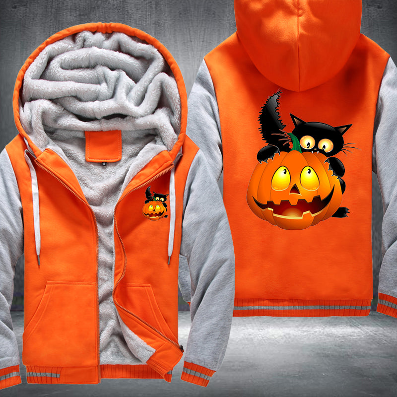 Halloween Scary Pumpkin Fleece Hoodies Jacket
