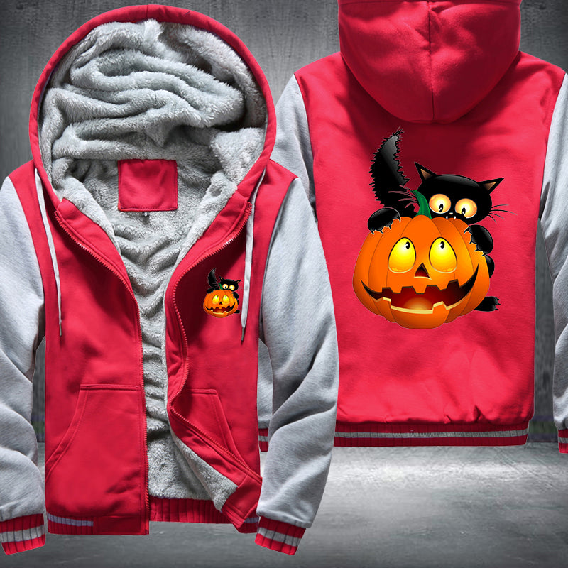 Halloween Scary Pumpkin Fleece Hoodies Jacket