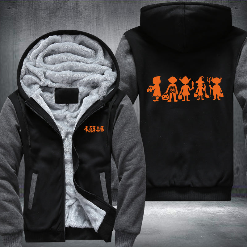 Halloween Devil Fleece Hoodies Jacket