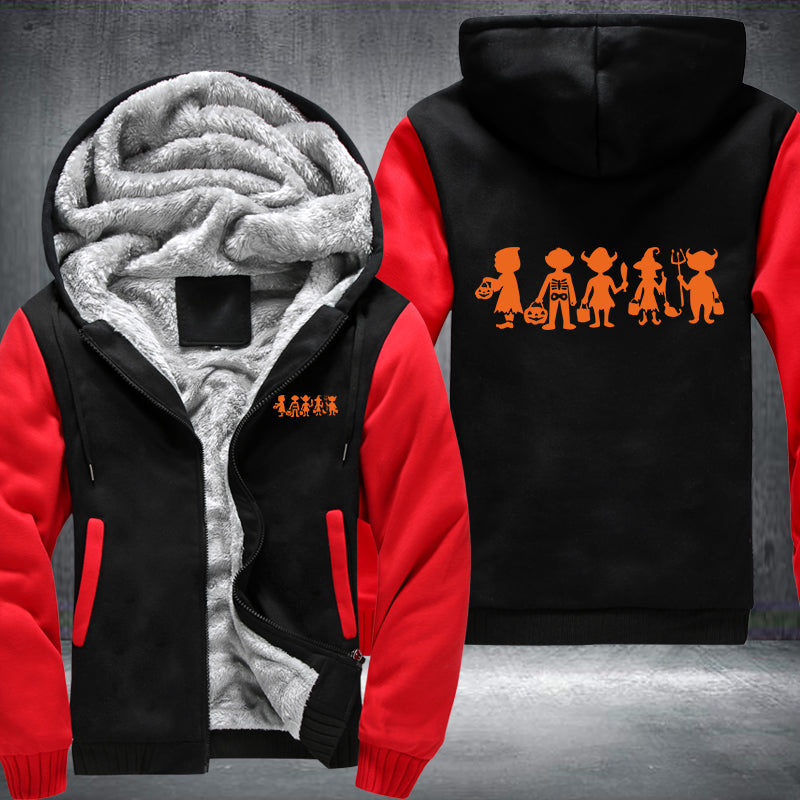 Halloween Devil Fleece Hoodies Jacket