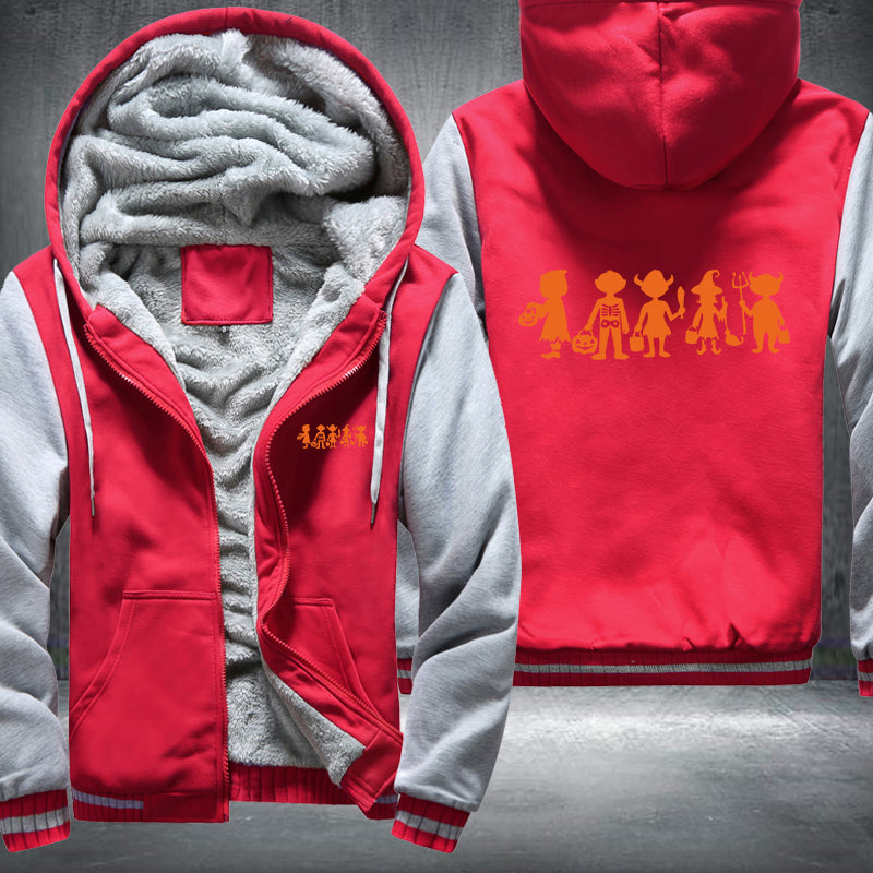 Halloween Devil Fleece Hoodies Jacket