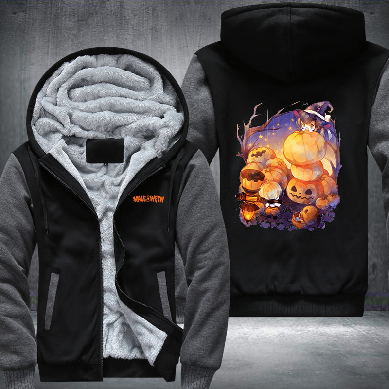 Happy Halloween Night Party Fleece Hoodies Jacket