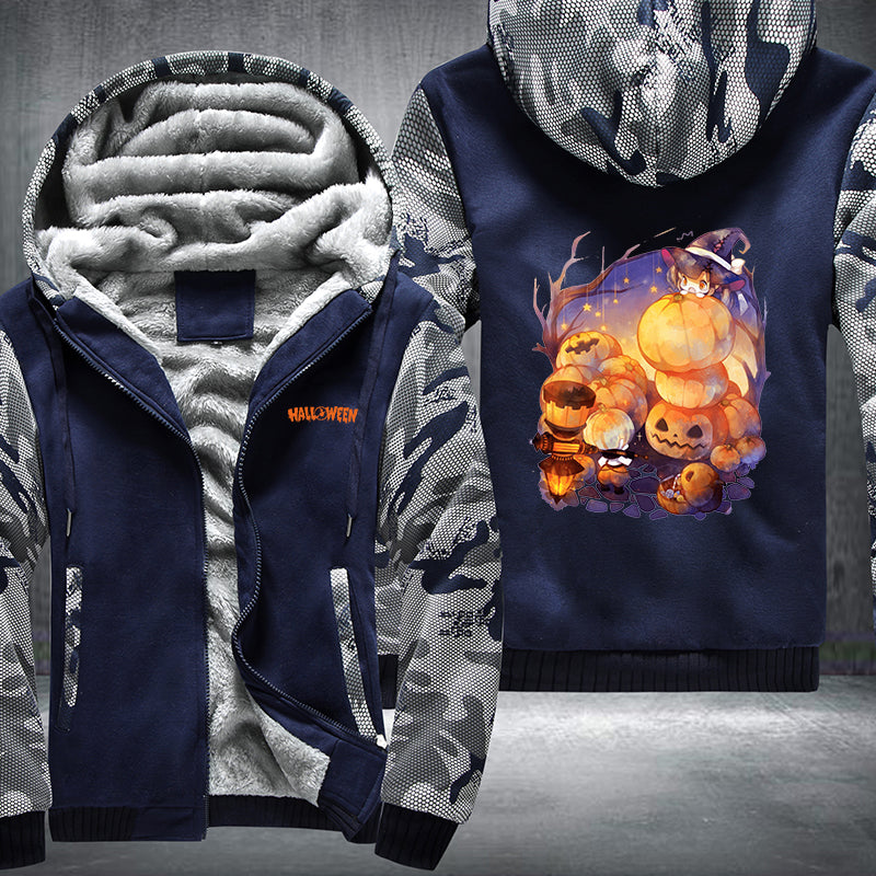 Happy Halloween Night Party Fleece Hoodies Jacket