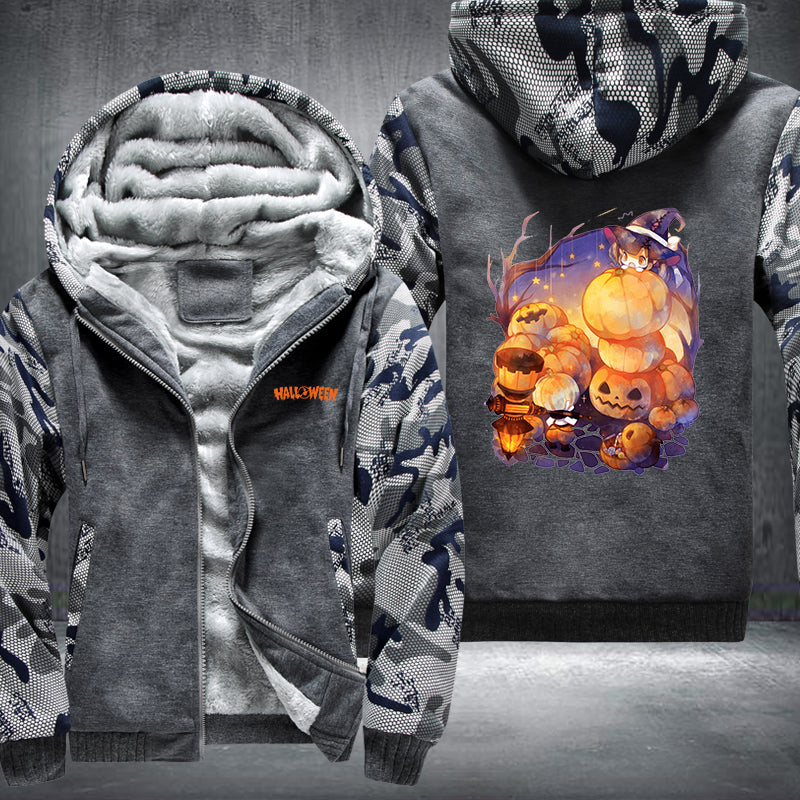 Happy Halloween Night Party Fleece Hoodies Jacket