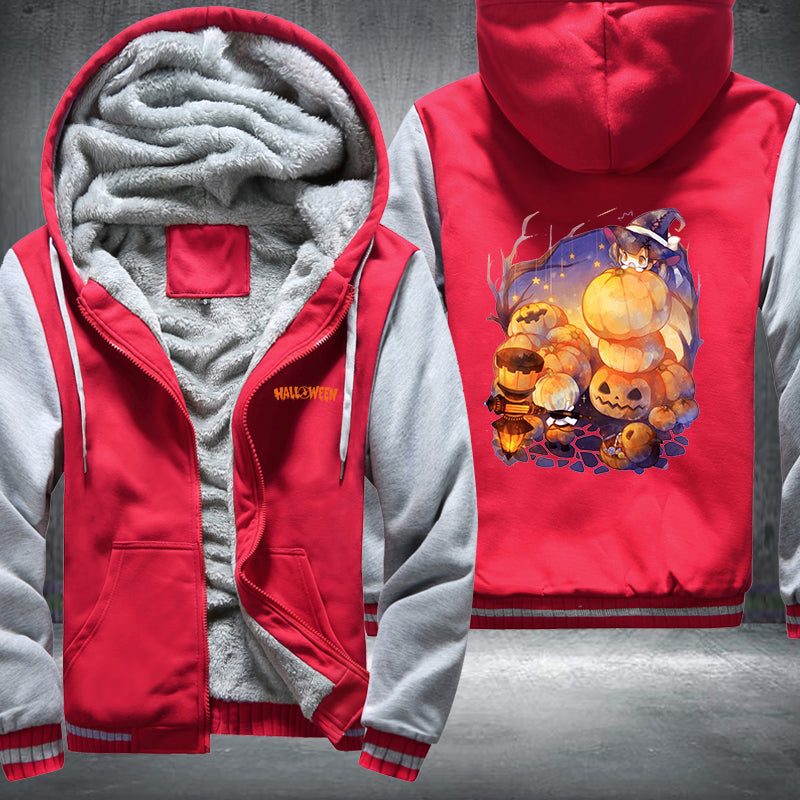 Happy Halloween Night Party Fleece Hoodies Jacket