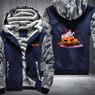 Happy Halloween Cartoon Fleece Hoodies Jacket