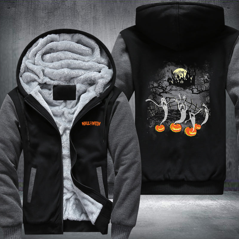 Ghost Horror Halloween Fleece Hoodies Jacket