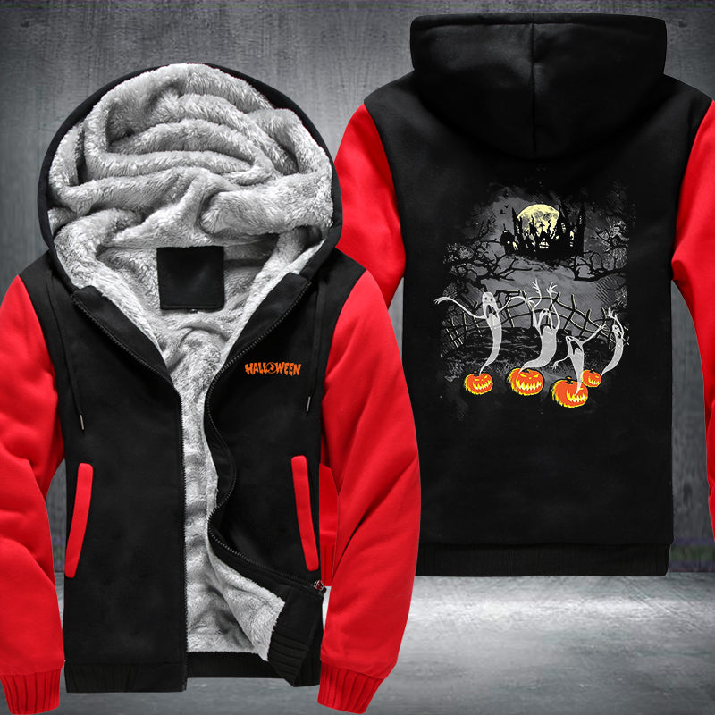 Ghost Horror Halloween Fleece Hoodies Jacket