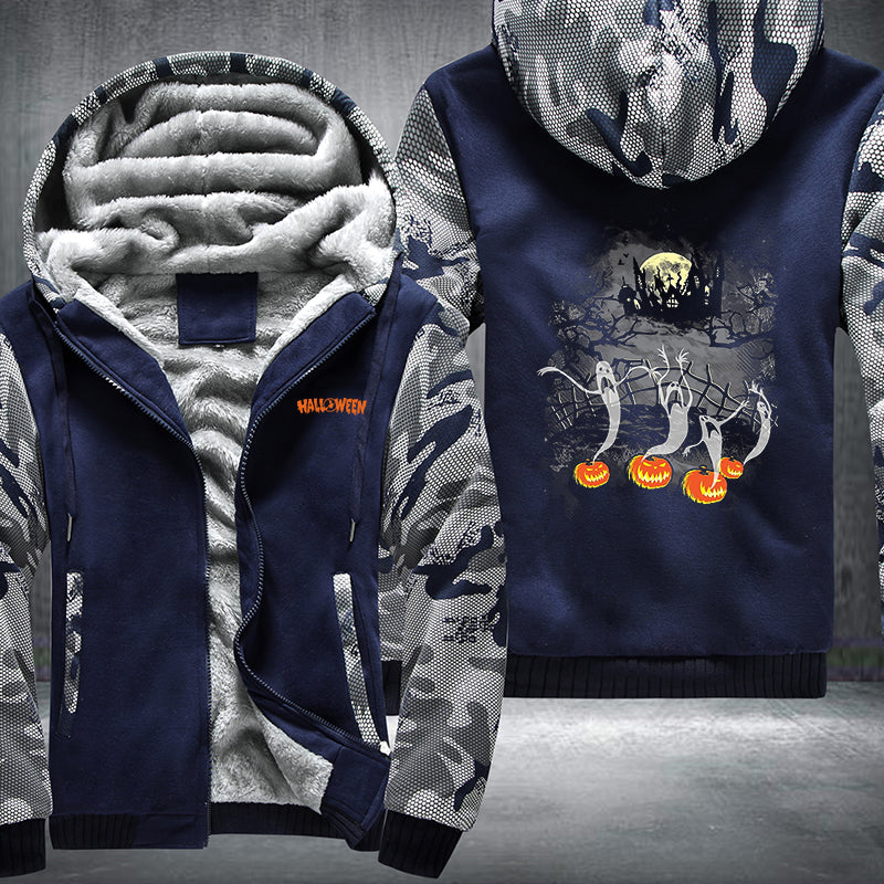 Ghost Horror Halloween Fleece Hoodies Jacket