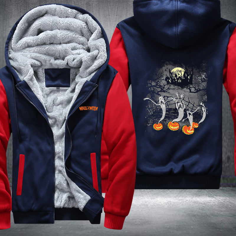 Ghost Horror Halloween Fleece Hoodies Jacket