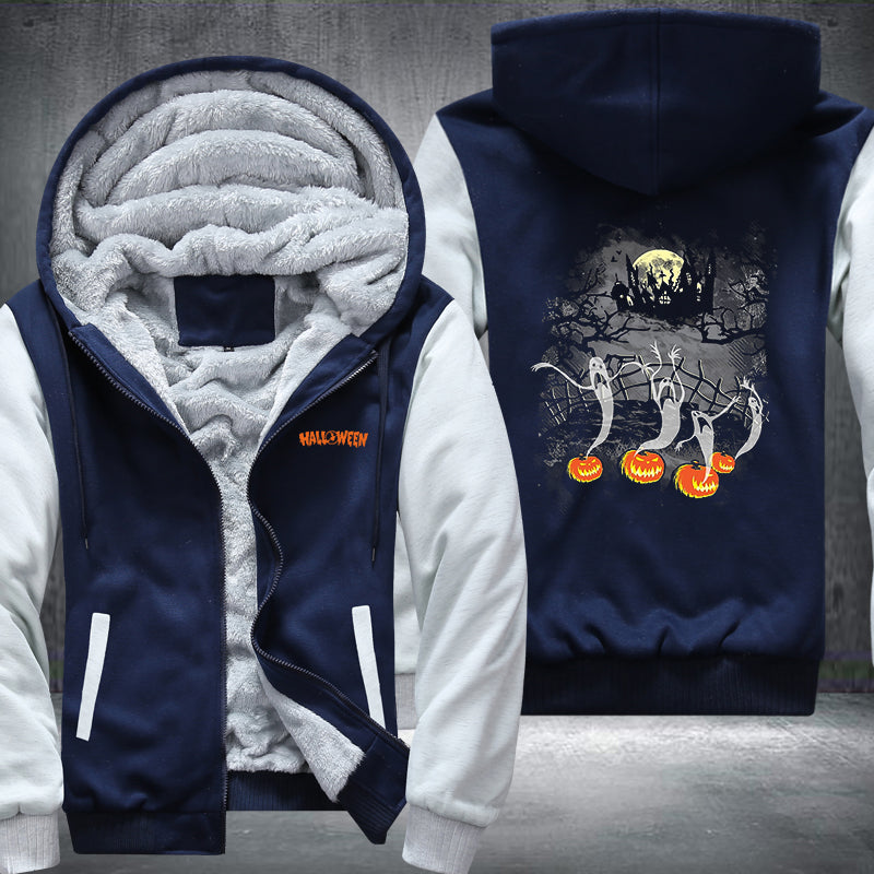 Ghost Horror Halloween Fleece Hoodies Jacket