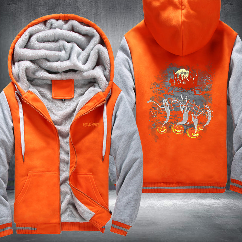 Ghost Horror Halloween Fleece Hoodies Jacket