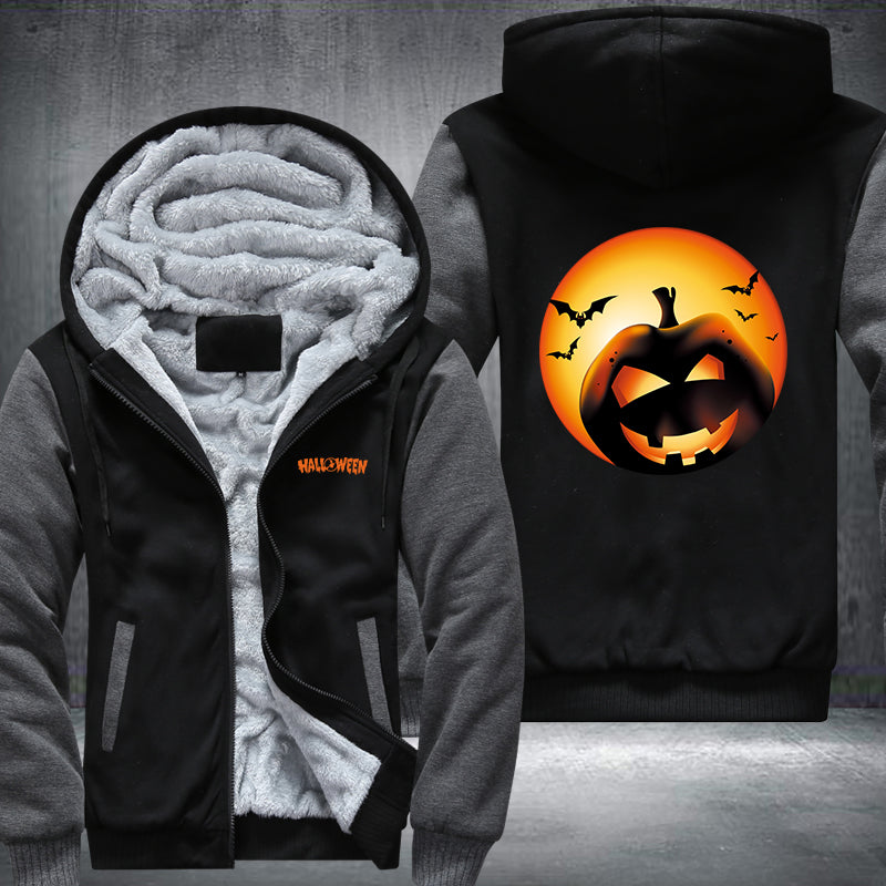 Pumpkin Horror Halloween Fleece Hoodies Jacket