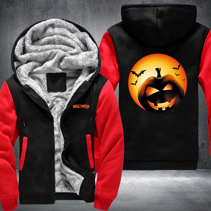 Pumpkin Horror Halloween Fleece Hoodies Jacket