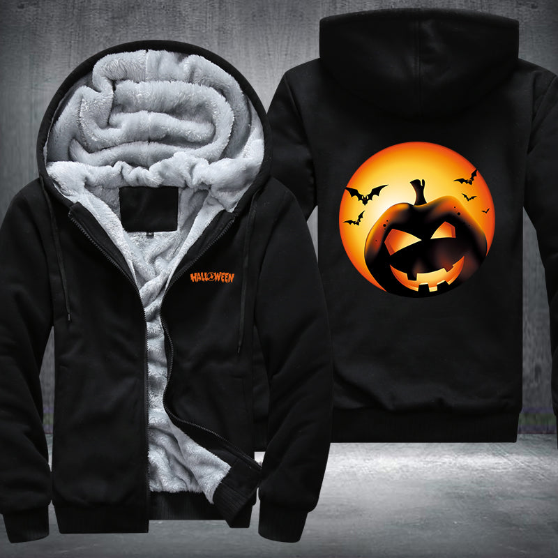 Pumpkin Horror Halloween Fleece Hoodies Jacket