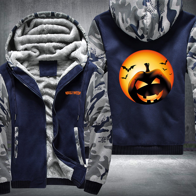Pumpkin Horror Halloween Fleece Hoodies Jacket