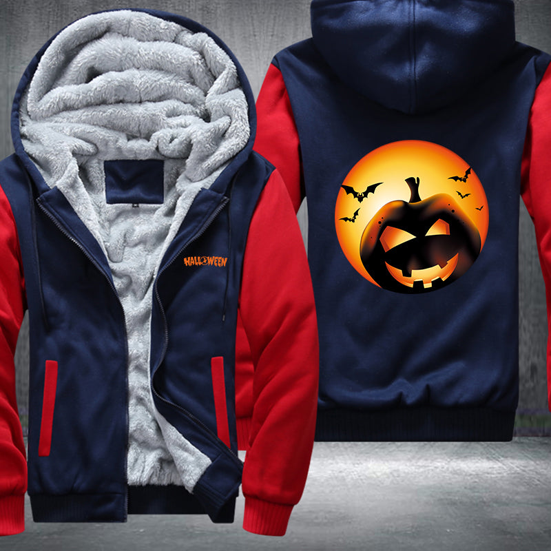 Pumpkin Horror Halloween Fleece Hoodies Jacket