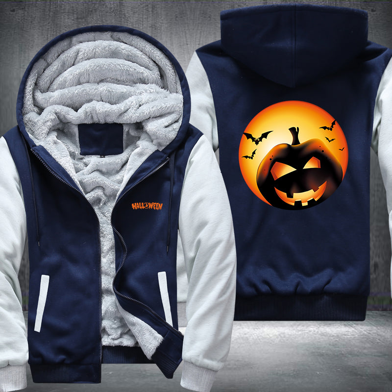 Pumpkin Horror Halloween Fleece Hoodies Jacket