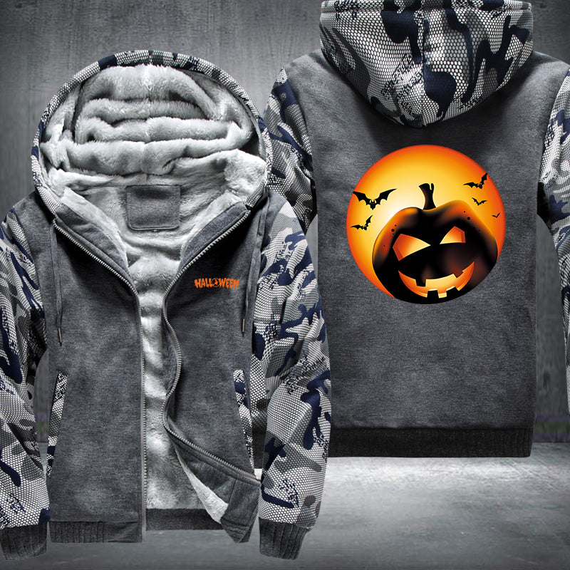 Pumpkin Horror Halloween Fleece Hoodies Jacket