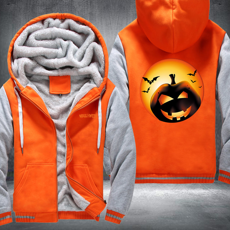 Pumpkin Horror Halloween Fleece Hoodies Jacket