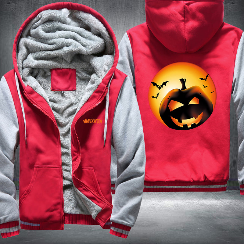 Pumpkin Horror Halloween Fleece Hoodies Jacket