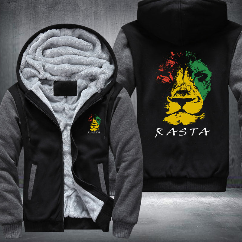 Rasta Lion Fleece Hoodies Jacket