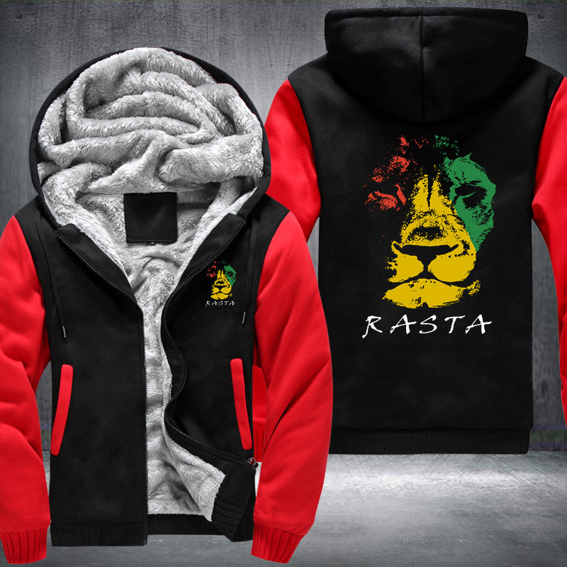 Rasta Lion Fleece Hoodies Jacket