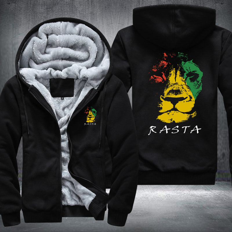 Rasta Lion Fleece Hoodies Jacket