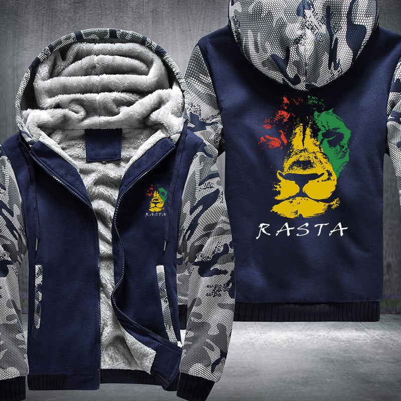 Rasta Lion Fleece Hoodies Jacket