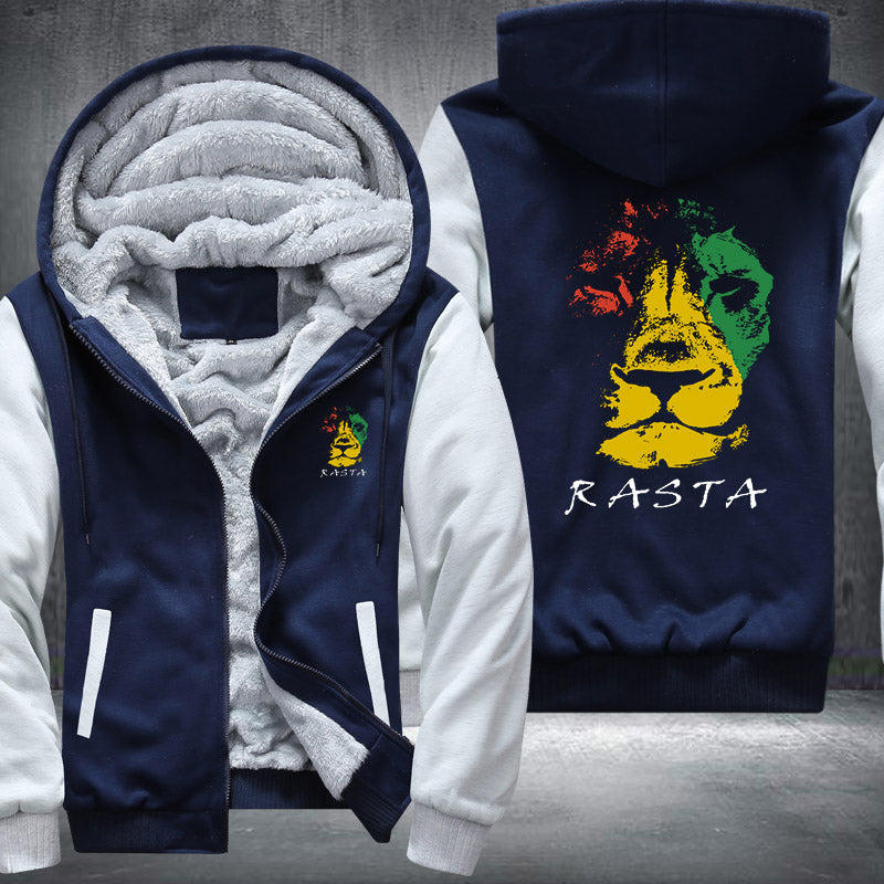 Rasta Lion Fleece Hoodies Jacket