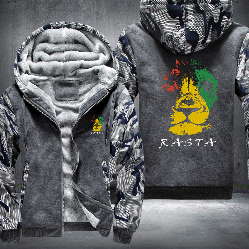 Rasta Lion Fleece Hoodies Jacket